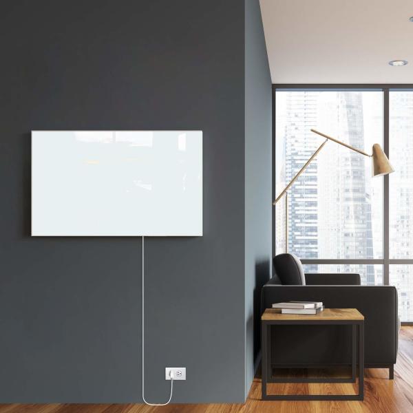Painel de aquecimento de vidro doméstico de espessura 4 mm com WiFi Parede elétrica de infravermelho aquecedor de quarto vidro