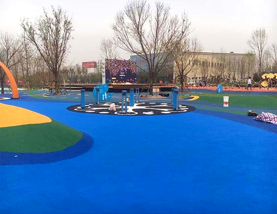 Green EPDM Rubber Granules Playground Running Track Material Colorful