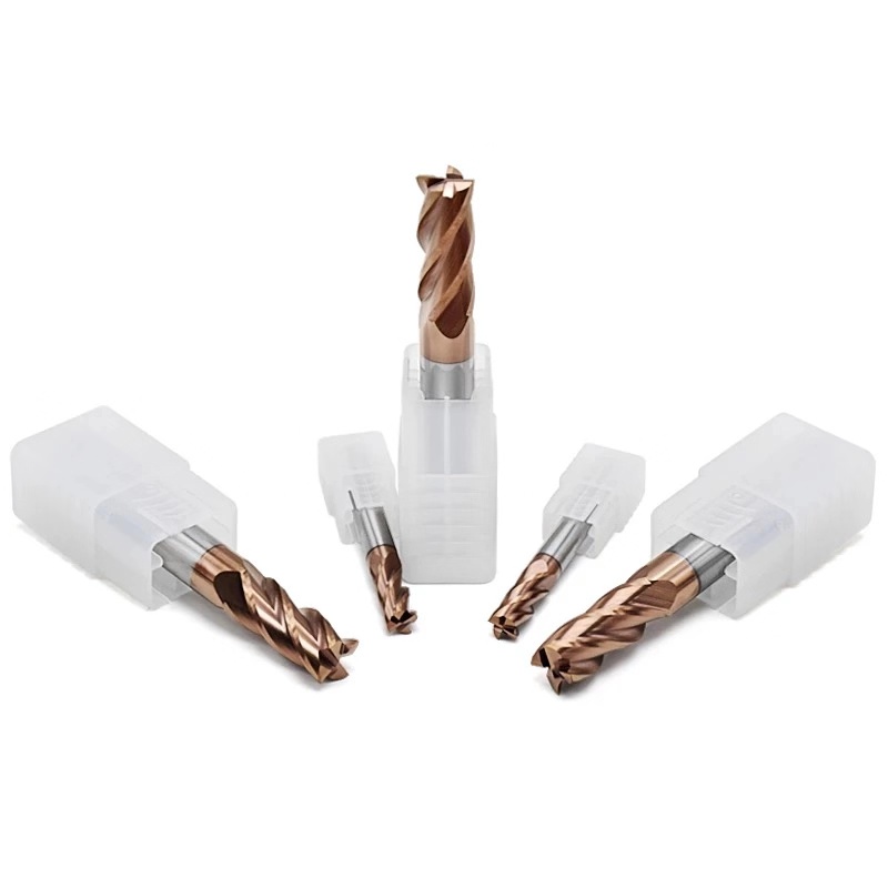 4 Флейтированный плоский твердый карбид HRC55 Square End Mill