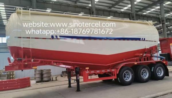 45CBM Tank 3Axle 12Wheel Powder Tanker Semi-trailer suitable for bulk powder transporter efficient for powder transport trailer operations