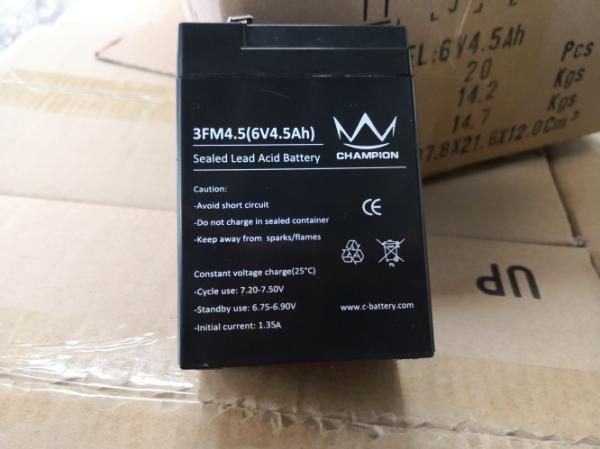 6v 4.5ah AGM Lead Acid Battery With Long Cycle Life ISO Certified