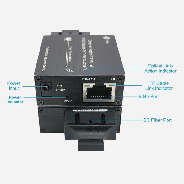 10 100Base Tx To 100Base Fx Ethernet Media Converter Micro Type