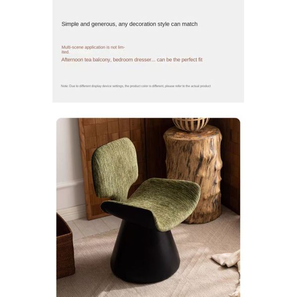 Minimalist Modern Dressing Table Makeup Vanity Chair Creative Backrest Swivel Chair Salon Accent Leisure Home Office Bedroom