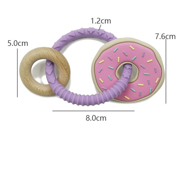 Safe Nursing Chew Animal Teether Organic Silicone Sensory Toys For Babies