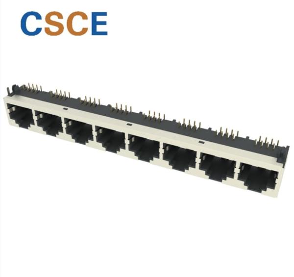 8 Port UV94V-0 8P8C RJ45 Network Connector For Computer