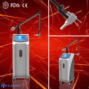 Fractional CO2 Laser machine for skin resurfacing with RF pipe , glass pipe