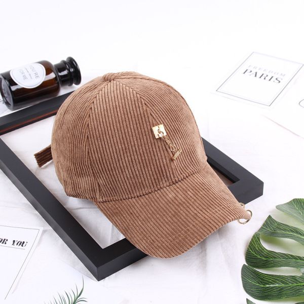 2018 trendy fashionable girls corduroy cap with MOQ only need 3 pcs, Women baseball cap