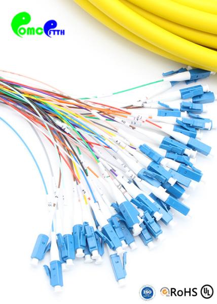 24F Pre-terminated Fiber Patch Cable LC UPC-LC UPC  0.9mm 9/125 Mini Breakout 900um Tight Buffered Tails