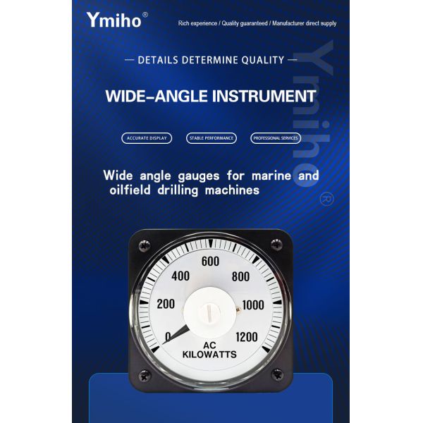 0-1250A Industrial Grade AC Amperes Meter with Analog Current Display for Marine and Power Systems