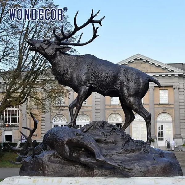 Скульптура дикого животного изготовленная на заказ бронзовая ИНТЕРЕСУЕТ бронзовой патиной статуи