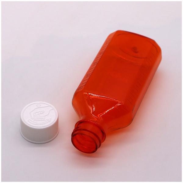 100 cc PET Amber/ Orange Maple Cough Syrup Frasco de líquido oral com tampa CRC e vedação térmica