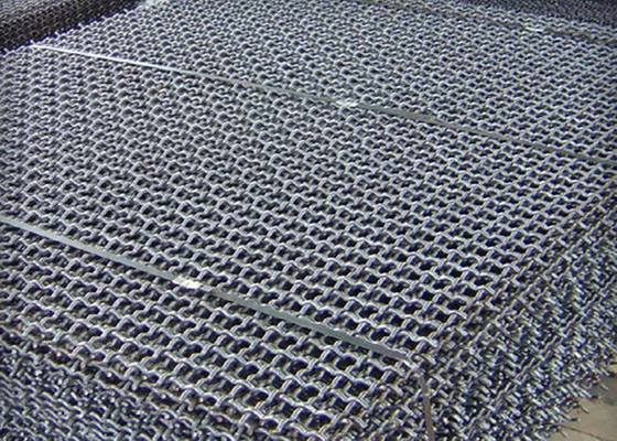 Uniform Square Crimped Steel Wire Mesh Mining Screen Galvanized Pig Floor Mesh 0.1-8 Hole，Accept Customized