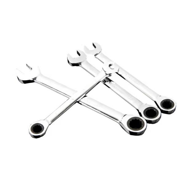 Chromium-vanadium steel double end quick ratchet wrench 6-55mm, 302 straight shank, full length, 200g