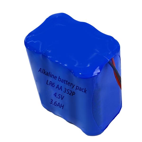 MSDS AA Bateria Alcalina 3s2P 4.5V AA LR06 Baterias Azul