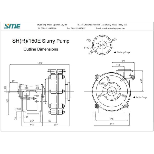 Heavy Duty Slurry Pump 8 / 6 E Designed for Coal Mining Abrasive Tailings