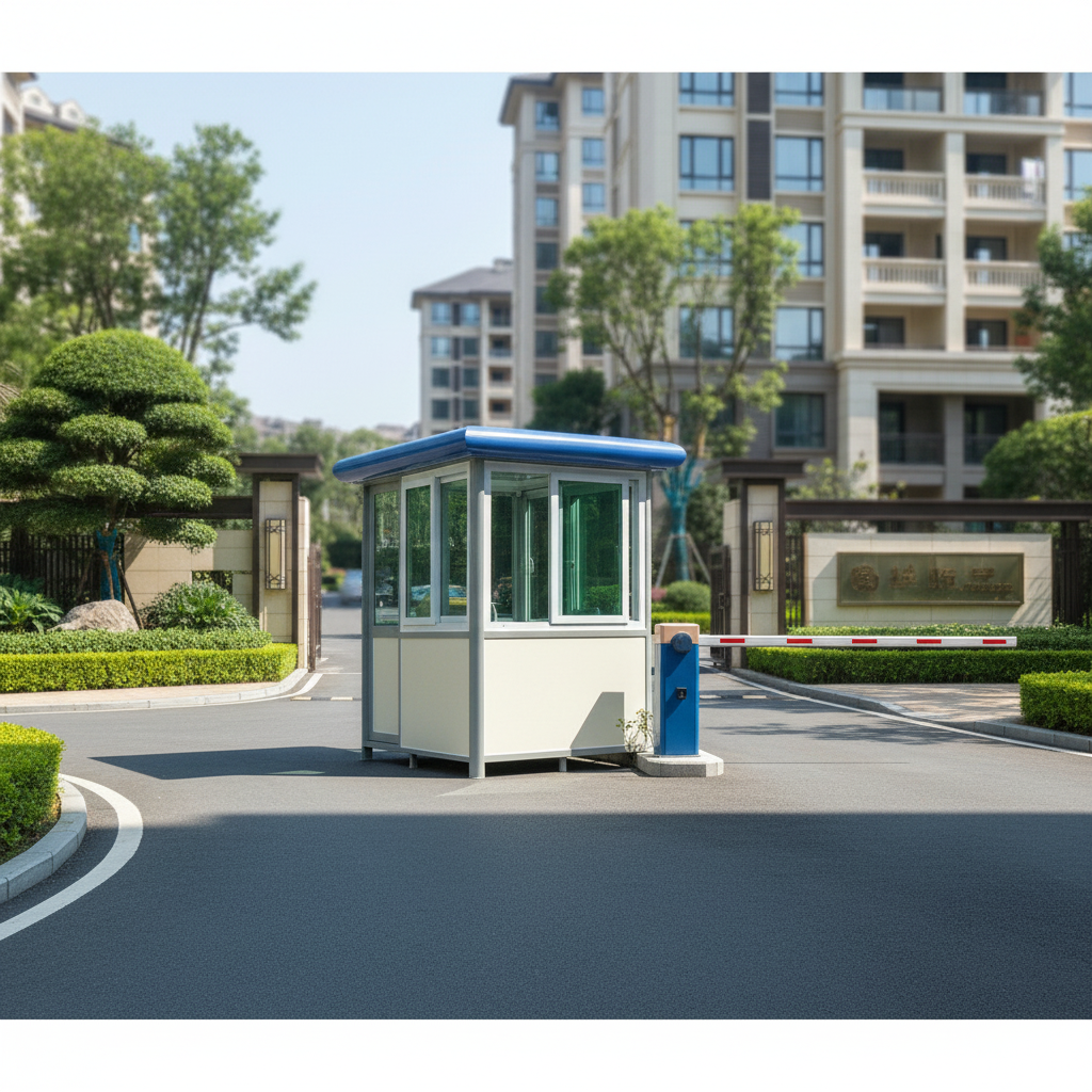 Stainless Steel Modern Portable Security Booth Optional Window Suitable for Guard Stations and Temporary Security Posts