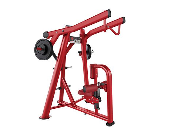 Équipement de gymnase commercial unisexe Machines chargées en plaque à l'intérieur Machines de traction lat en rangée haute avec extension arrière en acier