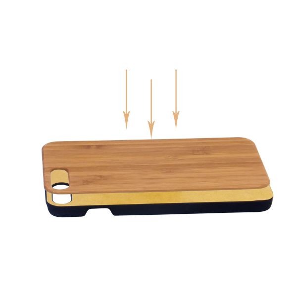 Bamboo Combo PC Hard Wood iPhone Case , iPhone 8 Plus Wooden Phone Cover