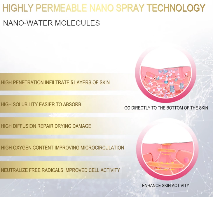 Beauty Care Portable Nano Spray Mist Tightening Skin Pores And Acne Therapy
