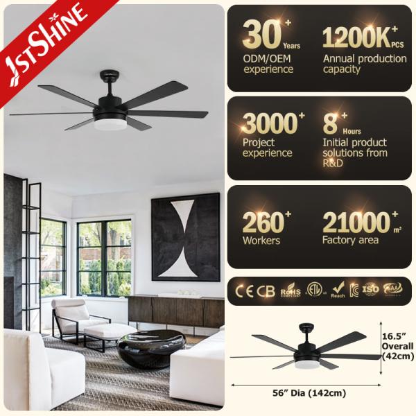 35w motor de poupança de energia moderno silencioso da C.C. do fã de teto do diodo emissor de luz de 56 polegadas