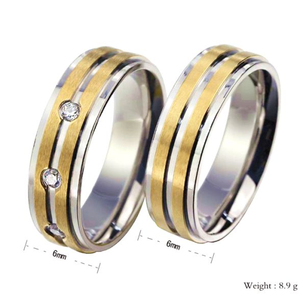 18k gold plating Titanium steel double color lovers to buddhist monastic discipline