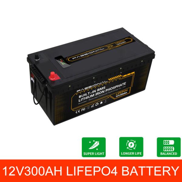 Deep Cycle Lithium 12V LiFePO4 Battery 300Ah 230mm Hight High Capacity
