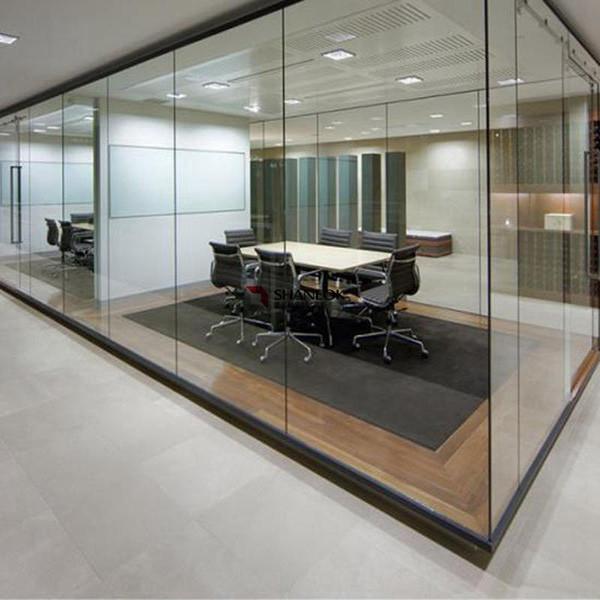 108mm Single Glass Partition Wall Mounted Tempered Glass