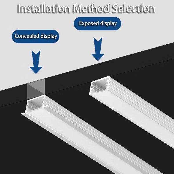 Lampes à bande de lampe en alliage d'aluminium pré-enterrées