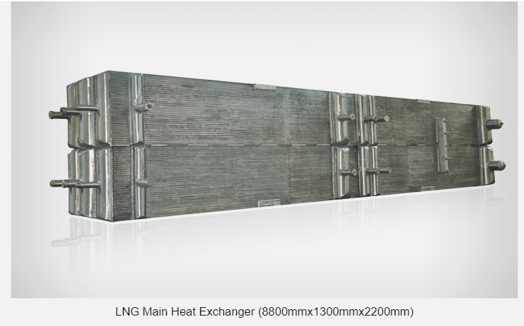 LNG Maine Tube Plate Fin Heat Exchanger 8800*1300*2200mm