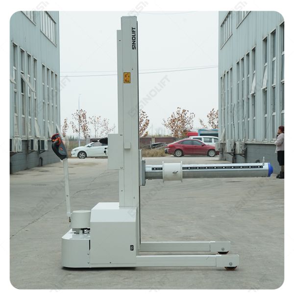 SINOLIFT CDD1019BF 1 Ton Electric Single-Arm Push-Pull Cart 1.95m Lifting Height Roll Material Handling Trolley