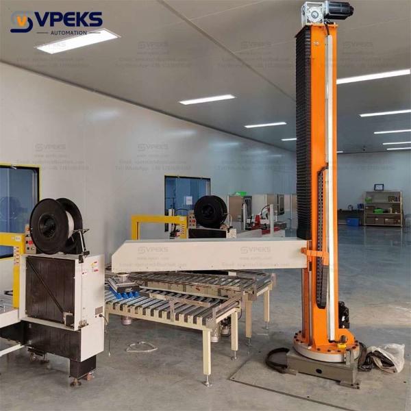 Promation Palletizer Handling Bags Of Flour VPEKS Automatic Single Column Palletizer