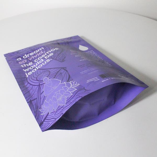 Beautiful Logo Print Custom Stand Up Pouch Body Scrub Pouch 240g