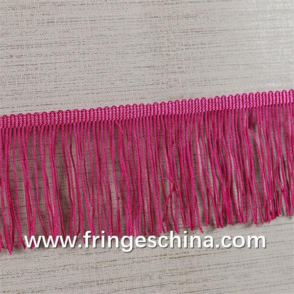 Fluorescent color custom design OEM rayon fringes trimming for garment clothes decoration