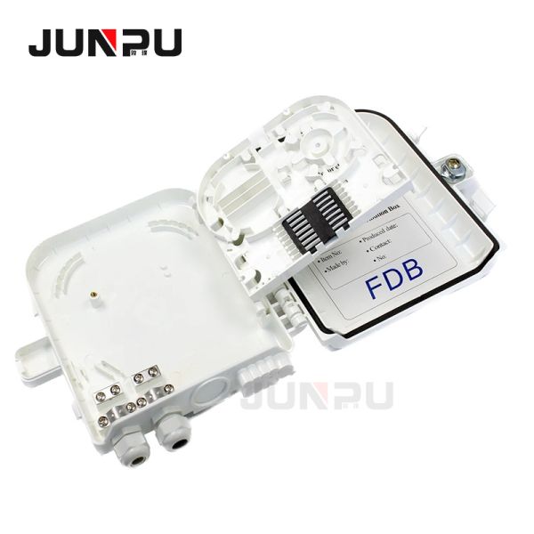 White 8 Core fiber optic distribution frame with SC adapter and pigtails