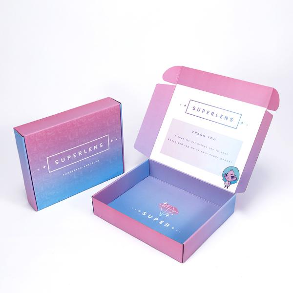 Reutilizable Logotipo personalizado Pink Cosmetic Set Mailing Cuidado de la piel Caja de embalaje corrugado