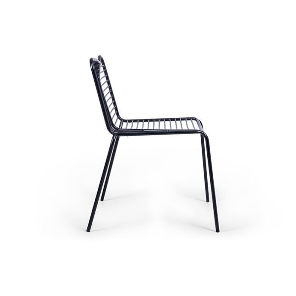 Stackable Outdoor Wire Dining Chairs Water Resistance For Home Balconies