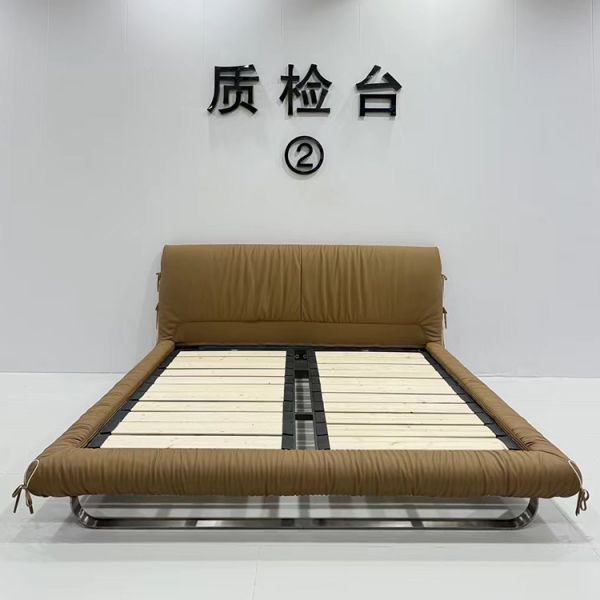 MOYI luxury platform furniture full size bedroom modern luxury queen double up-holstered  beds frame king size bed