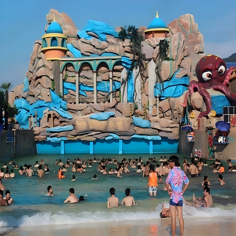 Outdoor Air Blown Wave Pool 0-1m Wave Height For Theme Water Park