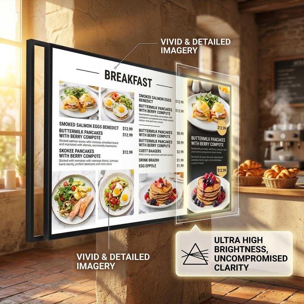 QM-4915GPW 49 Inch 4K Digital Menu Board Scheduled Playback Remote Device Monitoring Display