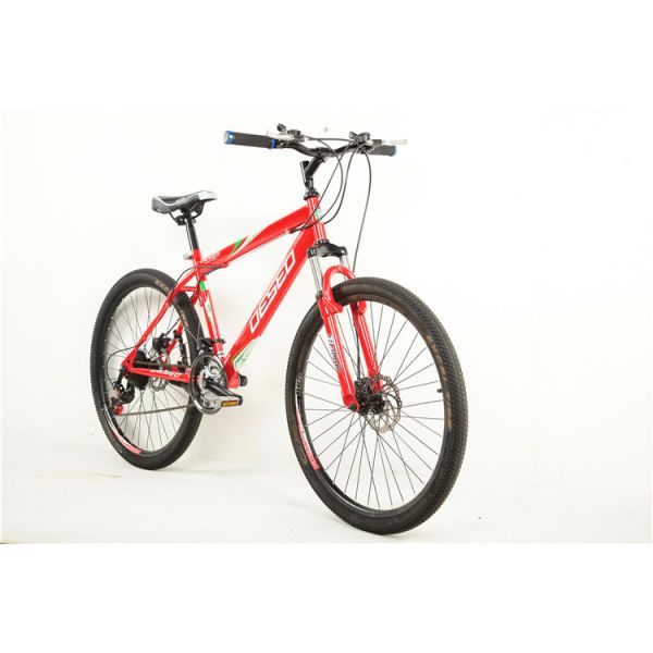 Cheap hydraulic disc brake Shimano 21 speed 26 inch steel  mountain bicycle with 36 hole spoke wheel