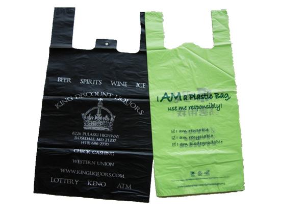 Environmental Protection Plastic Shopping Bags With Handles Gravure Printing