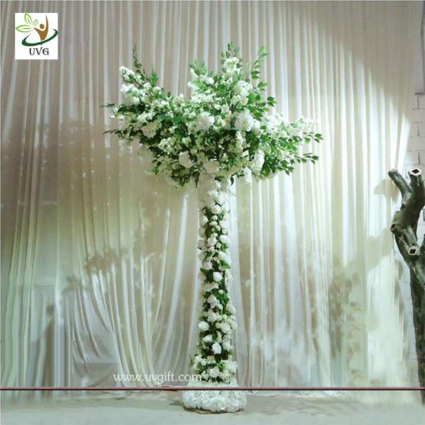 UVG New design 3m White cherry blossom indoor artificial tree for wedding decoration