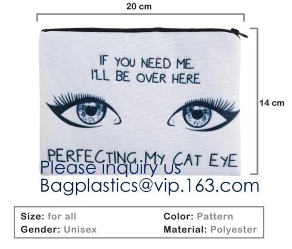 Personalized Zipper Pouch Customized Makeup Bag Canvas Cosmetic Bag,Fashion Ladies Canvas Cosmetic Bag for Makeup PACK