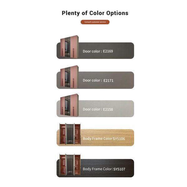 Modern Design Customizable Color Wardrobe with Eco-Friendly Material for Bedroom and Apartment