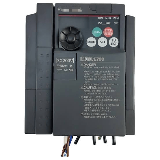 FR-E720-1.5K a compact, high-performance 1.5 kW industrial inverter drive belonging to the FREQROL-E700 series