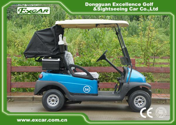 2 Person Electric Golf Car With 3.7KW Motor Italy Graziano Axle Blue Color