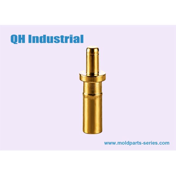 Customized Hole 12uin 20uin Gold-Plated Brass Copper Charger Pogo Pin Connector with Stainless Steel in Spring Load Pin
