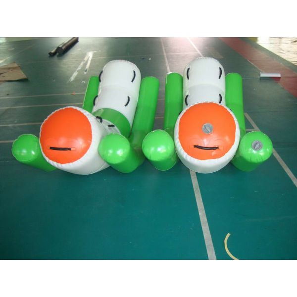 Durable Red And White Water Seesaw Inflatable Water Games For 4 People