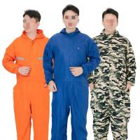 Industrial One Piece Work Clothes Blue Coverall Labor Protection Clothing Dust Proof For Men