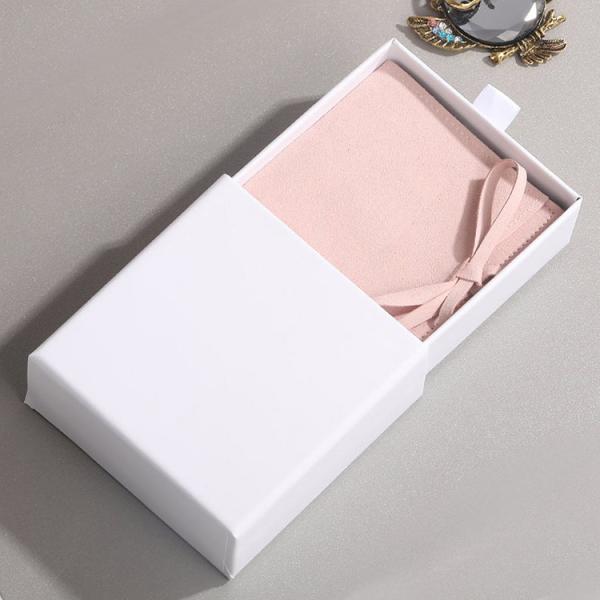 Caixa de presente de empacotamento da joia do projeto da guarda-joias com o malote de empacotamento da joia de Ring Paper Box Luxury Microfiber